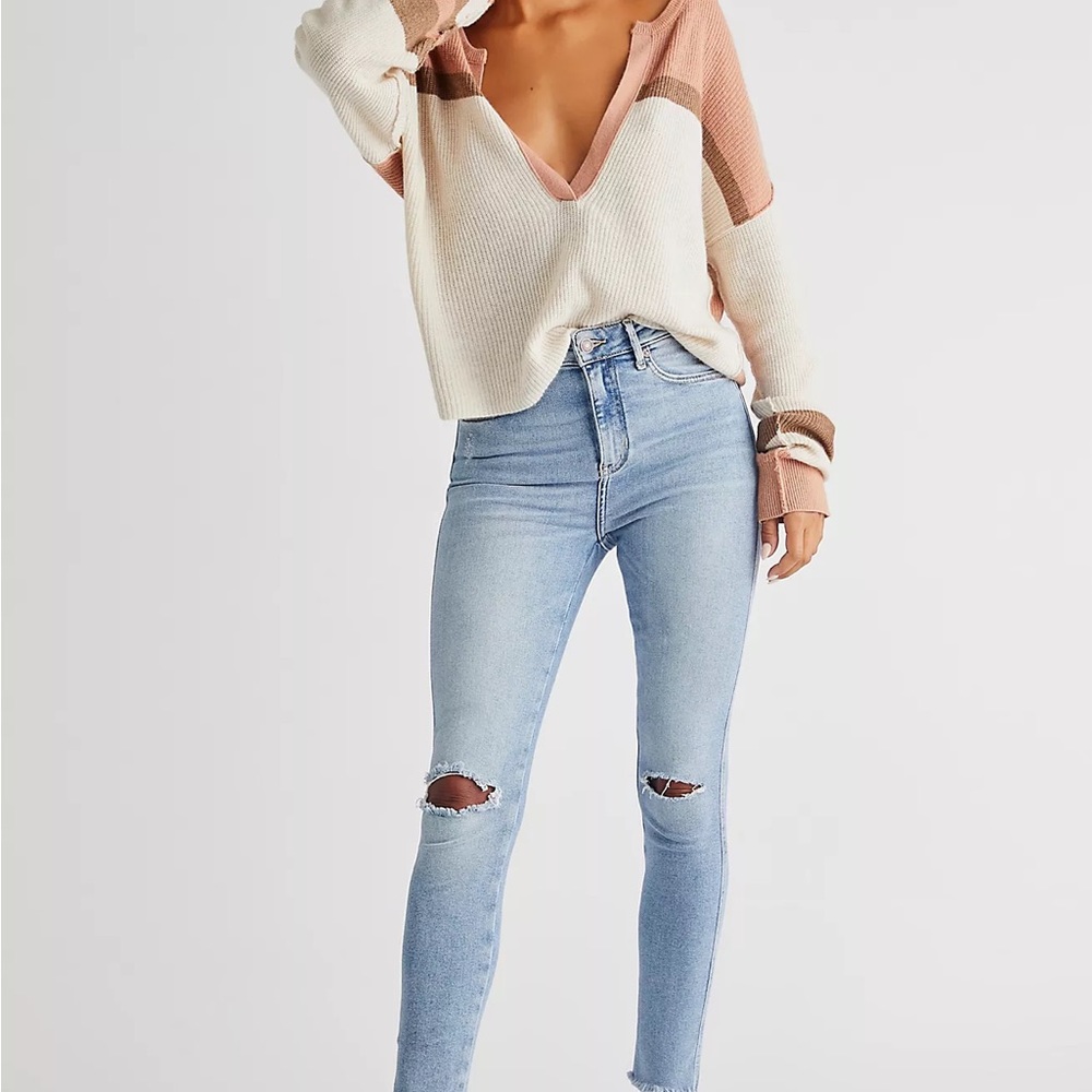 Free People Raw High-Rise Jegging